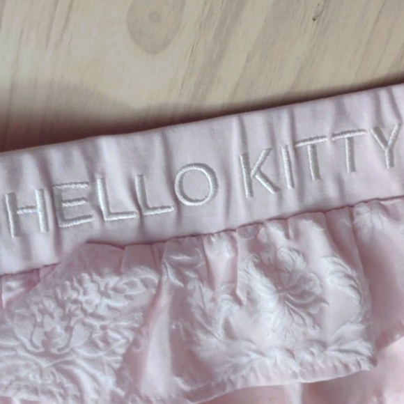 Hello Kitty Pastel Sweet Ballet Pink Embroidered Ruffle Skirt Y2K Kawaii Anime - Picture 3 of 5